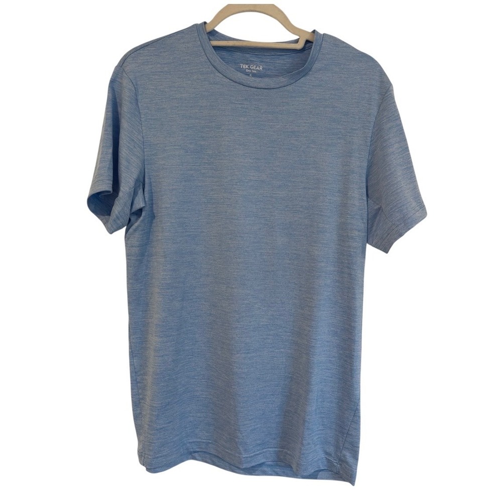 Tek‎ Gear Dry Tek Mens Small Blue Heathered Short Sleeve Performance T-Shirt